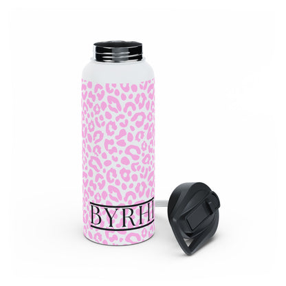 Pink Leopard Print | Stainless Steel Water Bottle