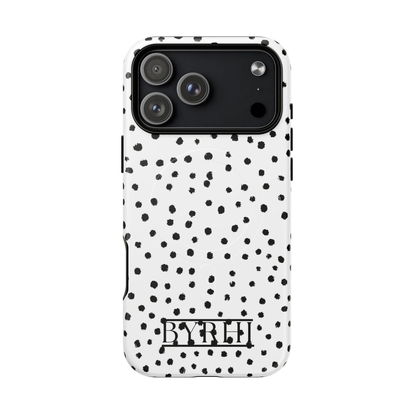 White Polka DotTough Phone Case | Stylish & Durable Protection
