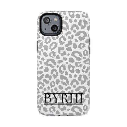Grey Leopard Tough Phone Case | Stylish & Durable Protection
