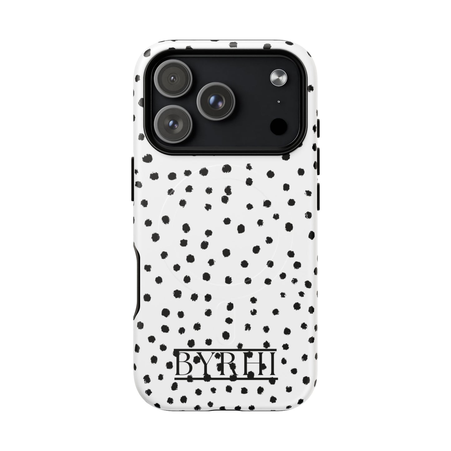 White Polka DotTough Phone Case | Stylish & Durable Protection