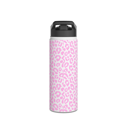 Pink Leopard Print | Stainless Steel Water Bottle