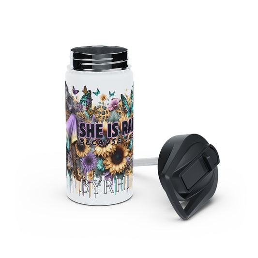 She Is Rare Print Stainless Steel Water Bottle