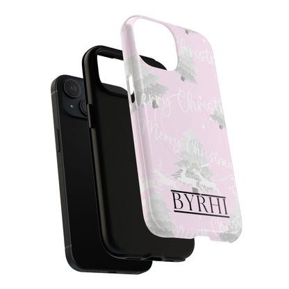 Merry Christmas Pink Tough Phone Case | Stylish & Durable Protection