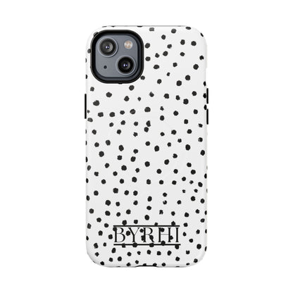 White Polka DotTough Phone Case | Stylish & Durable Protection