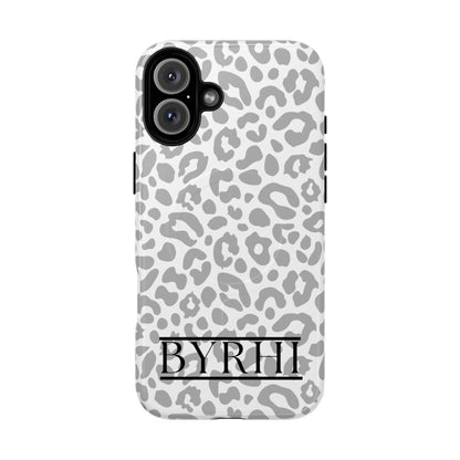 Grey Leopard Tough Phone Case | Stylish & Durable Protection