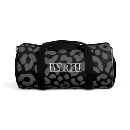 Stylish Black Leopard Print Duffel Bag