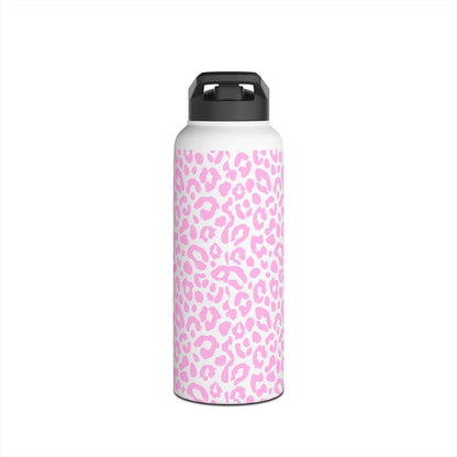 Pink Leopard Print | Stainless Steel Water Bottle