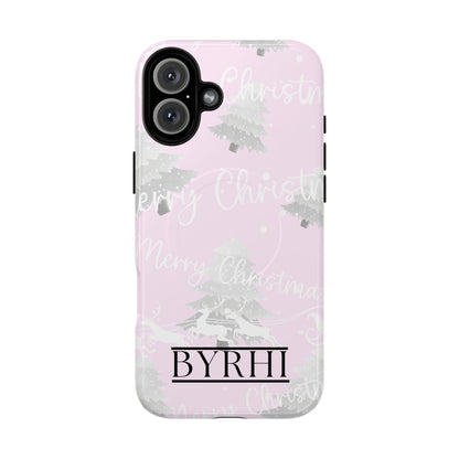 Merry Christmas Pink Tough Phone Case | Stylish & Durable Protection