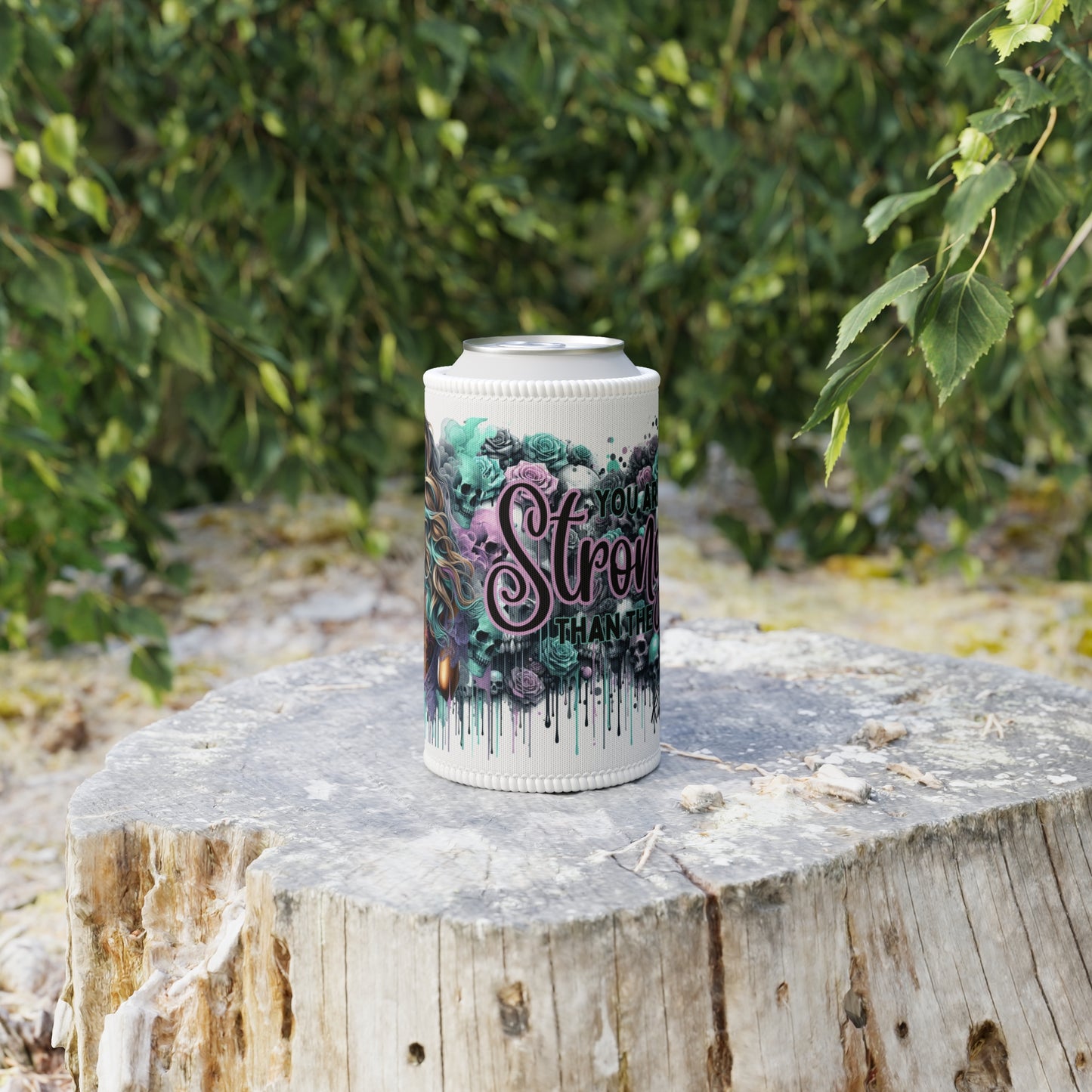 Stronger Than The Storm Stubby Cooler - Stylish Drink Insulator