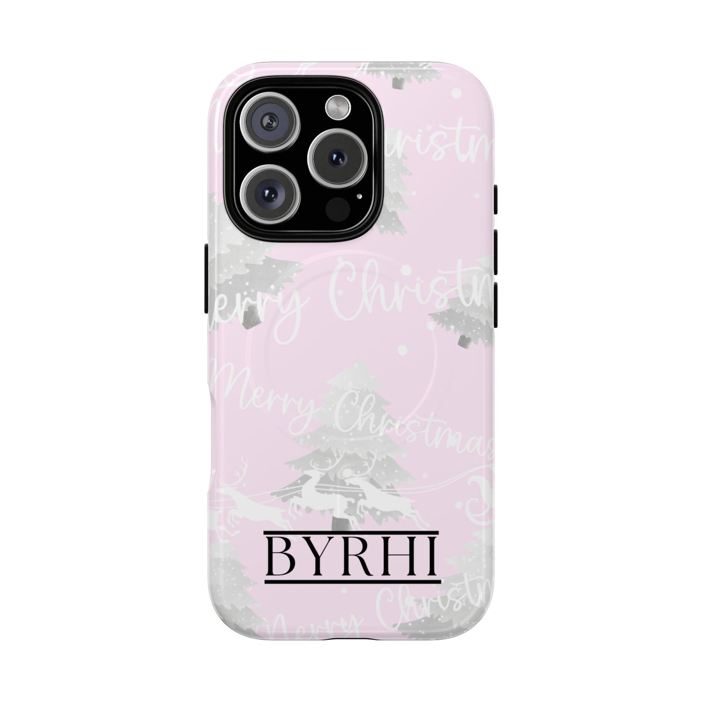 Merry Christmas Pink Tough Phone Case | Stylish & Durable Protection
