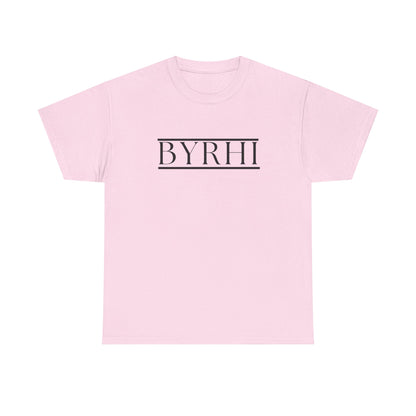 Minimalist Unisex Heavy Cotton Tee - Stylish BYRHI Graphic Shirt