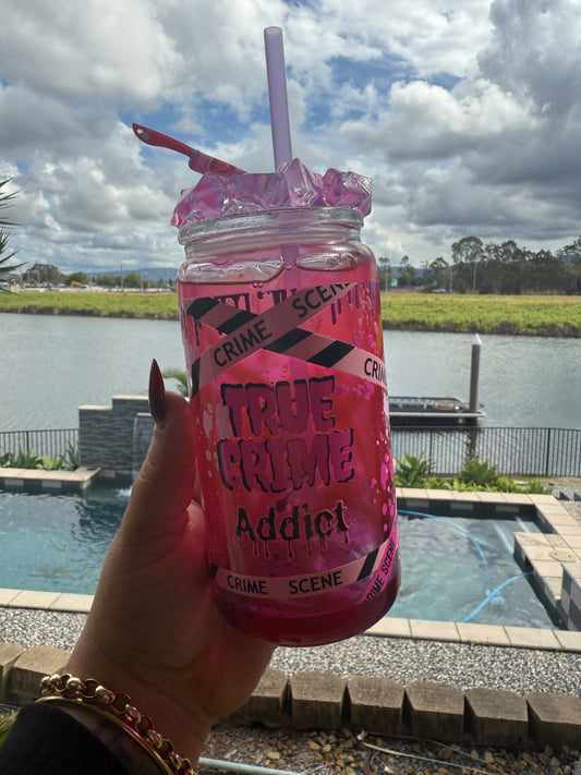 True Crime Addict READY MADE CUP with clay pieces