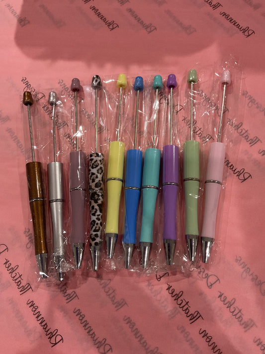 Beadable Pen blanks -RANDOM PENS x10