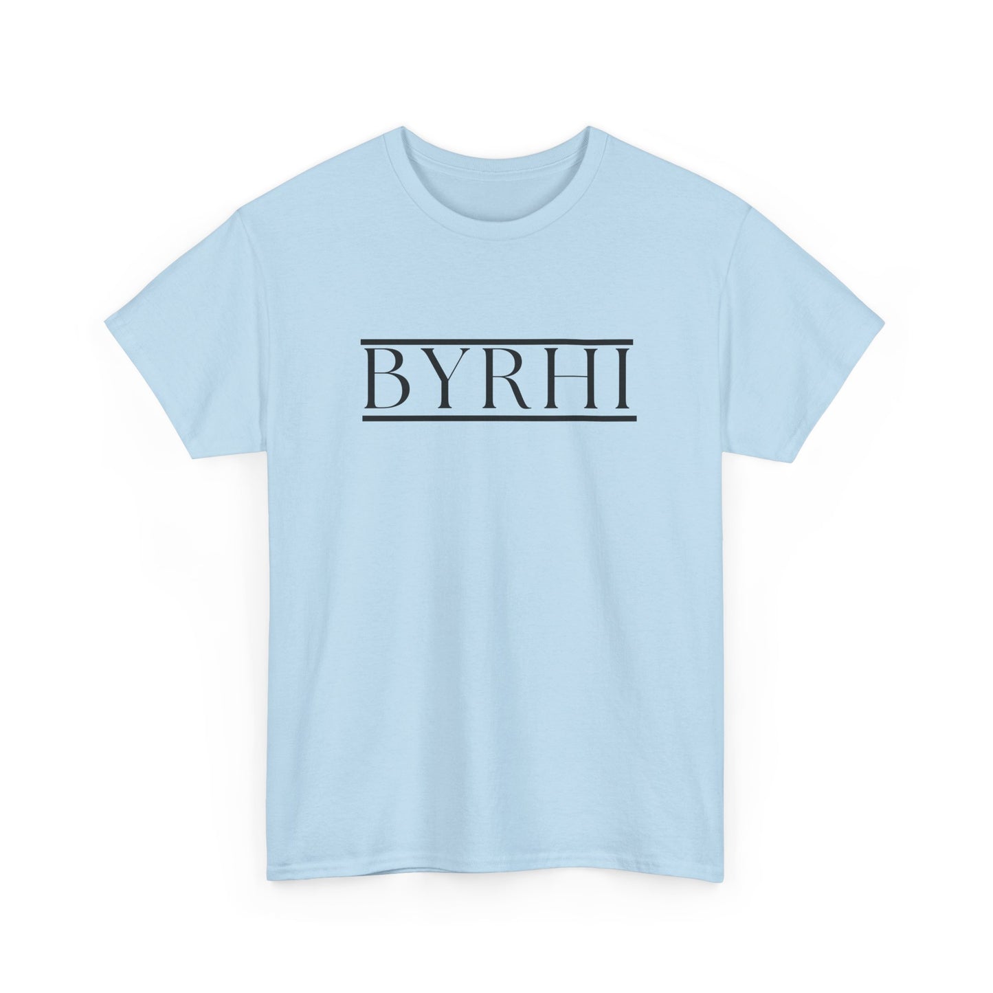 Minimalist Unisex Heavy Cotton Tee - Stylish BYRHI Graphic Shirt