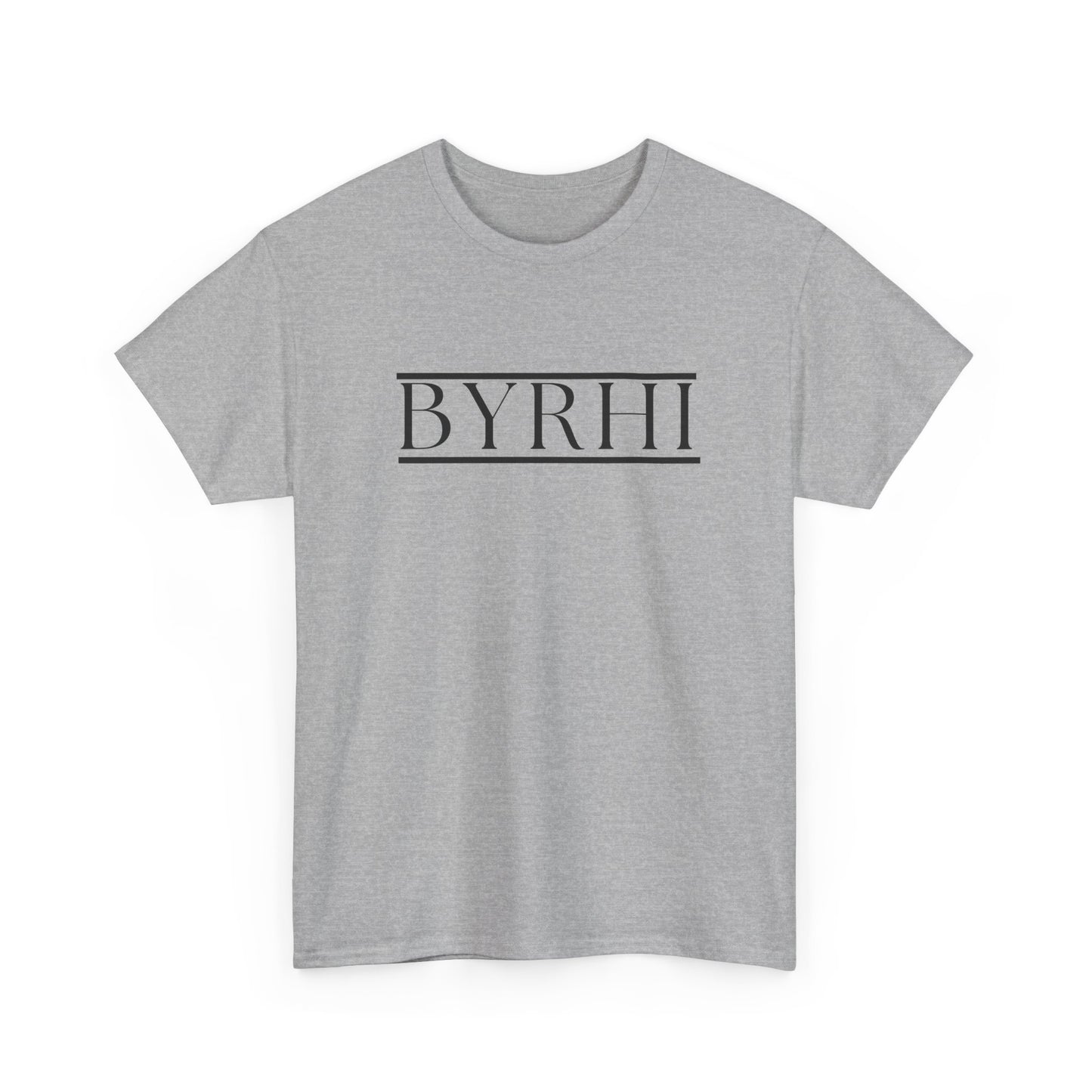 Minimalist Unisex Heavy Cotton Tee - Stylish BYRHI Graphic Shirt