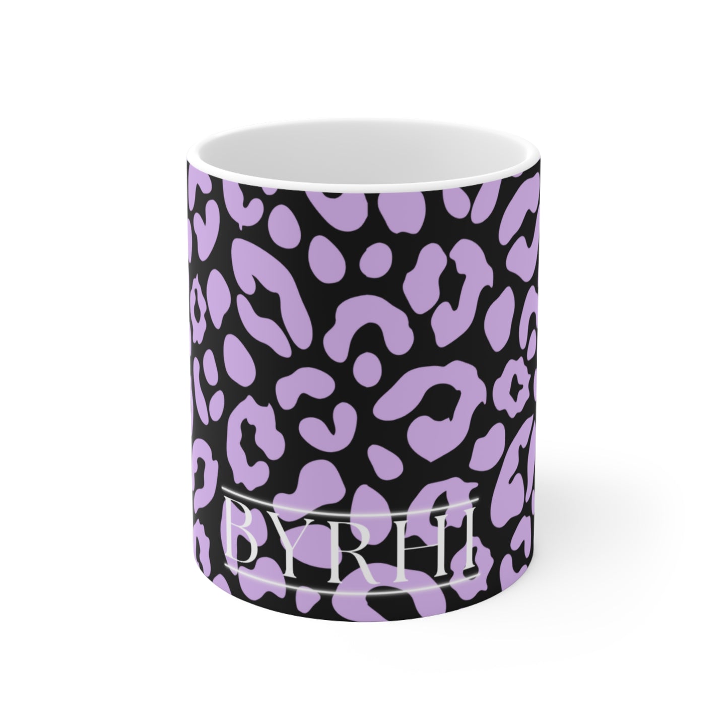 Purple Leopard Print Coffee Mug —  11oz