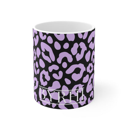 Purple Leopard Print Coffee Mug —  11oz