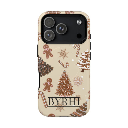 Brown Christmas Tough Phone Case | Stylish & Durable Protection