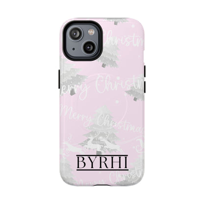 Merry Christmas Pink Tough Phone Case | Stylish & Durable Protection