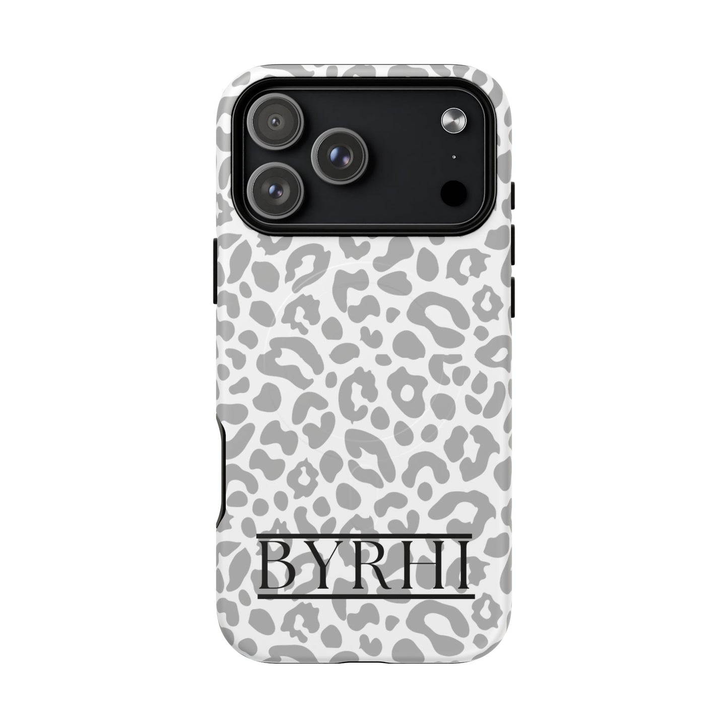Grey Leopard Tough Phone Case | Stylish & Durable Protection