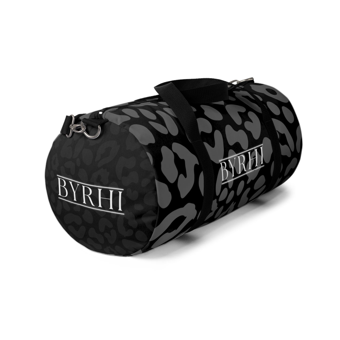 Stylish Black Leopard Print Duffel Bag