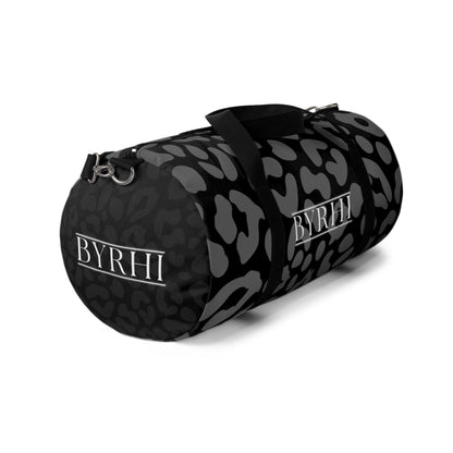 Stylish Black Leopard Print Duffel Bag