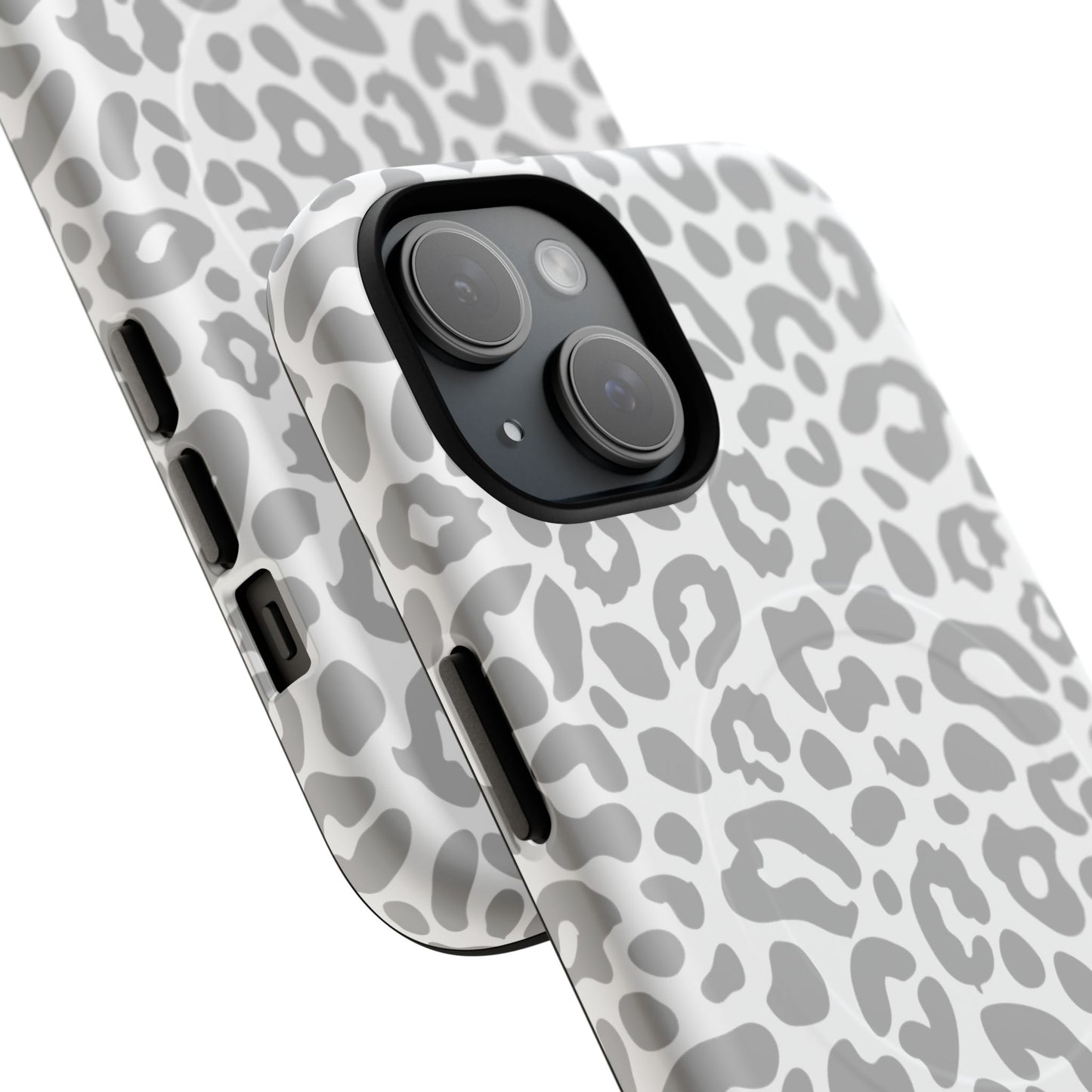 Grey Leopard Tough Phone Case | Stylish & Durable Protection