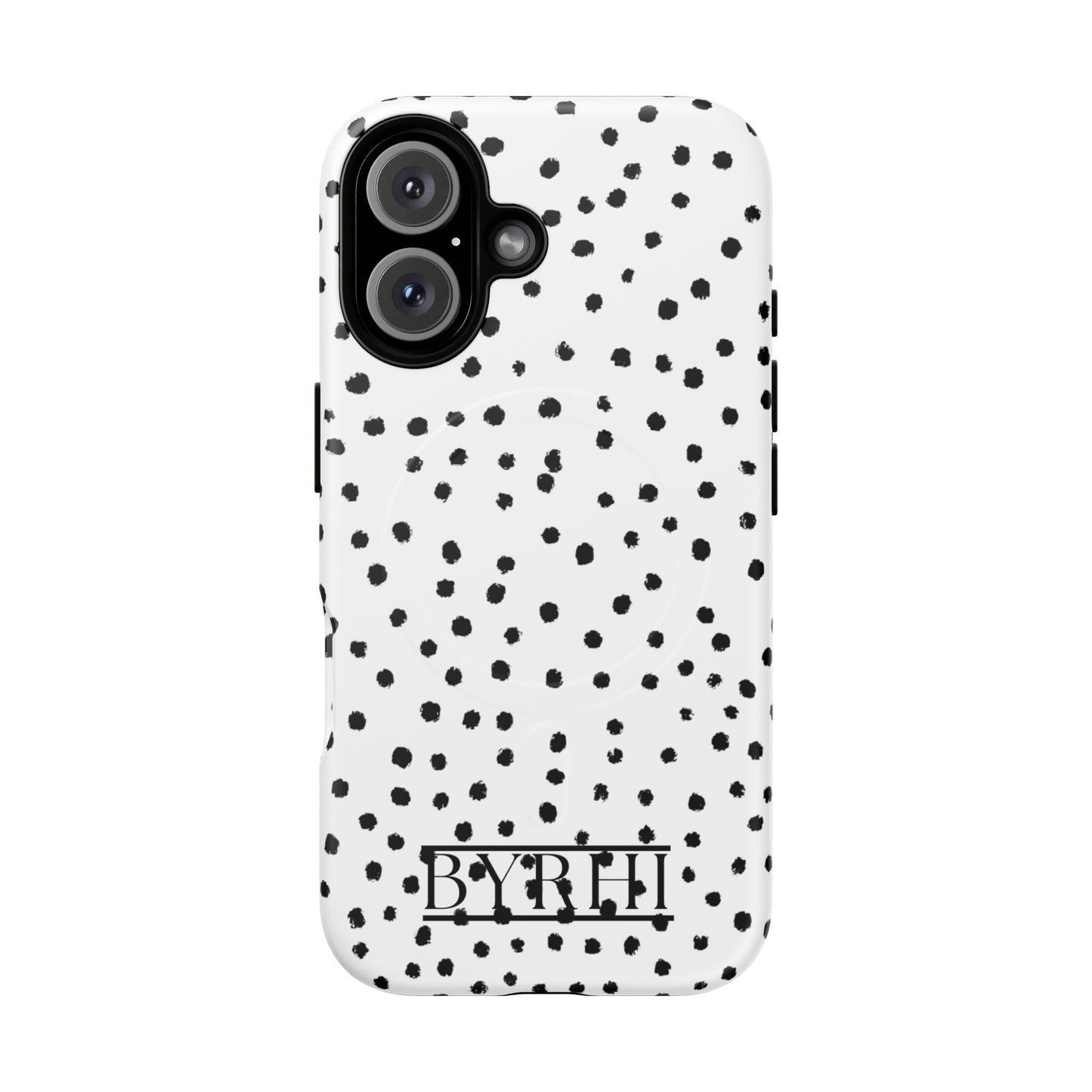 White Polka DotTough Phone Case | Stylish & Durable Protection