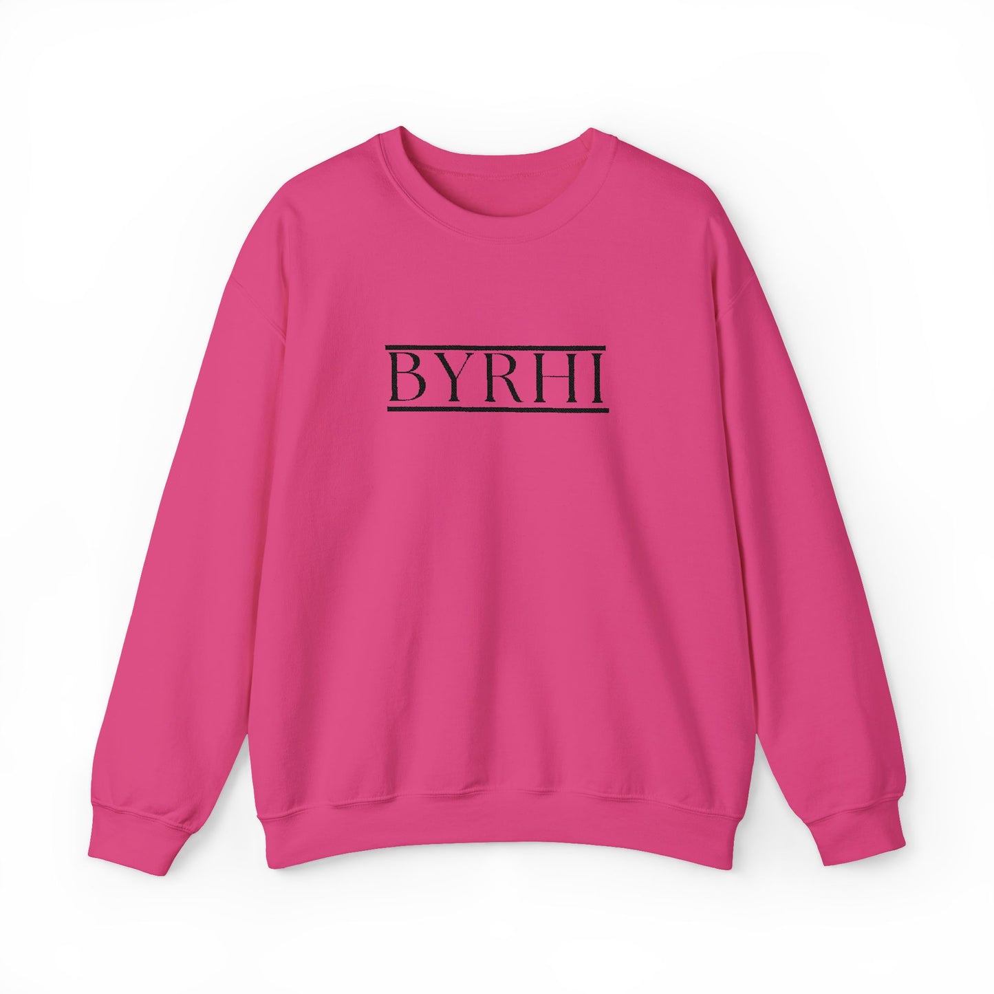 Cozy Unisex Crewneck Sweatshirt with BYRHI Design | Perfect Gift for Friends, Casual Wear, Everyday Comfort, Fall Layering, Holiday Apparel