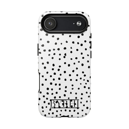White Polka DotTough Phone Case | Stylish & Durable Protection