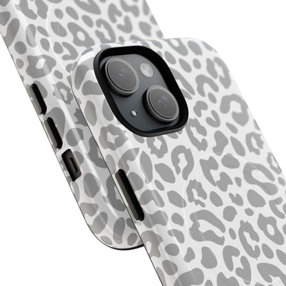 Grey Leopard Tough Phone Case | Stylish & Durable Protection