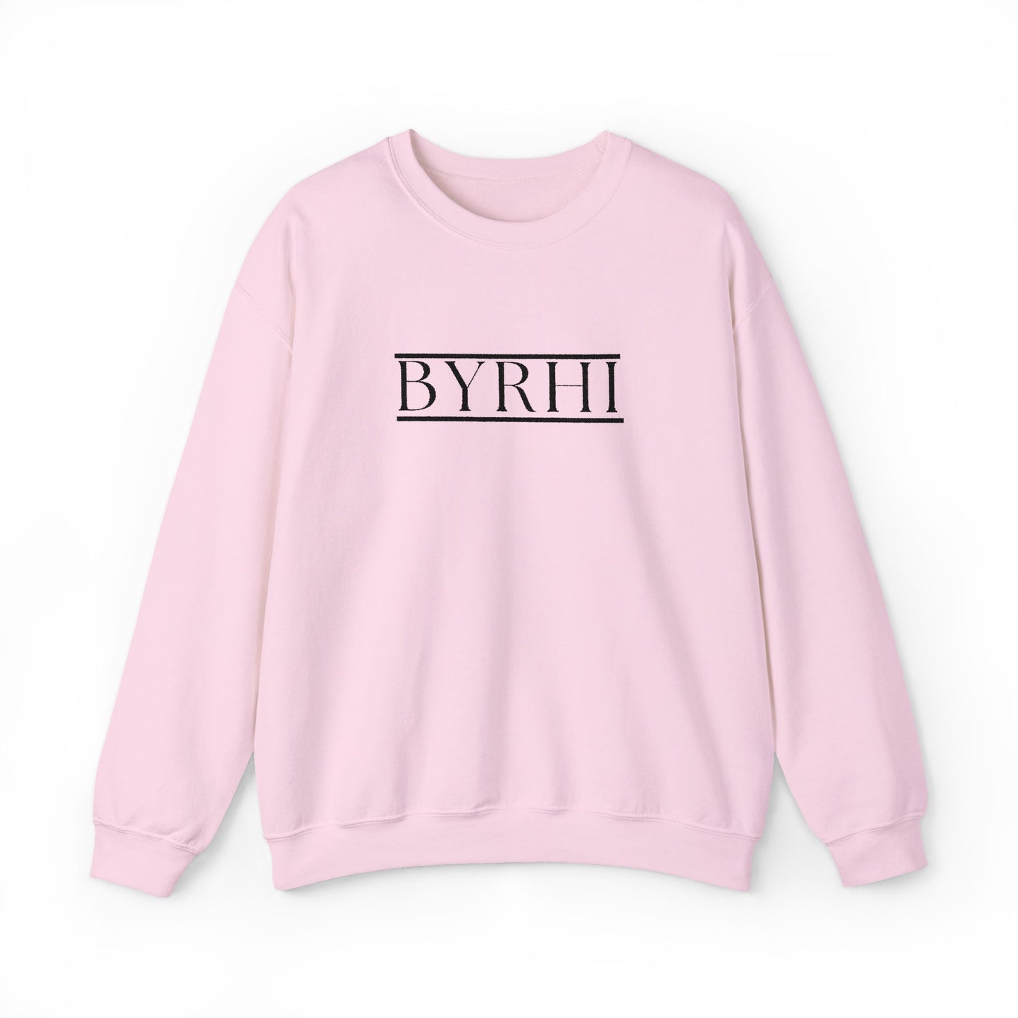 Cozy Unisex Crewneck Sweatshirt with BYRHI Design | Perfect Gift for Friends, Casual Wear, Everyday Comfort, Fall Layering, Holiday Apparel