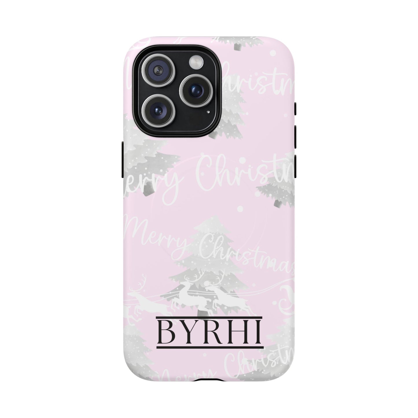 Merry Christmas Pink Tough Phone Case | Stylish & Durable Protection