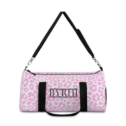 Stylish Pink Leopard Print Duffel Bag