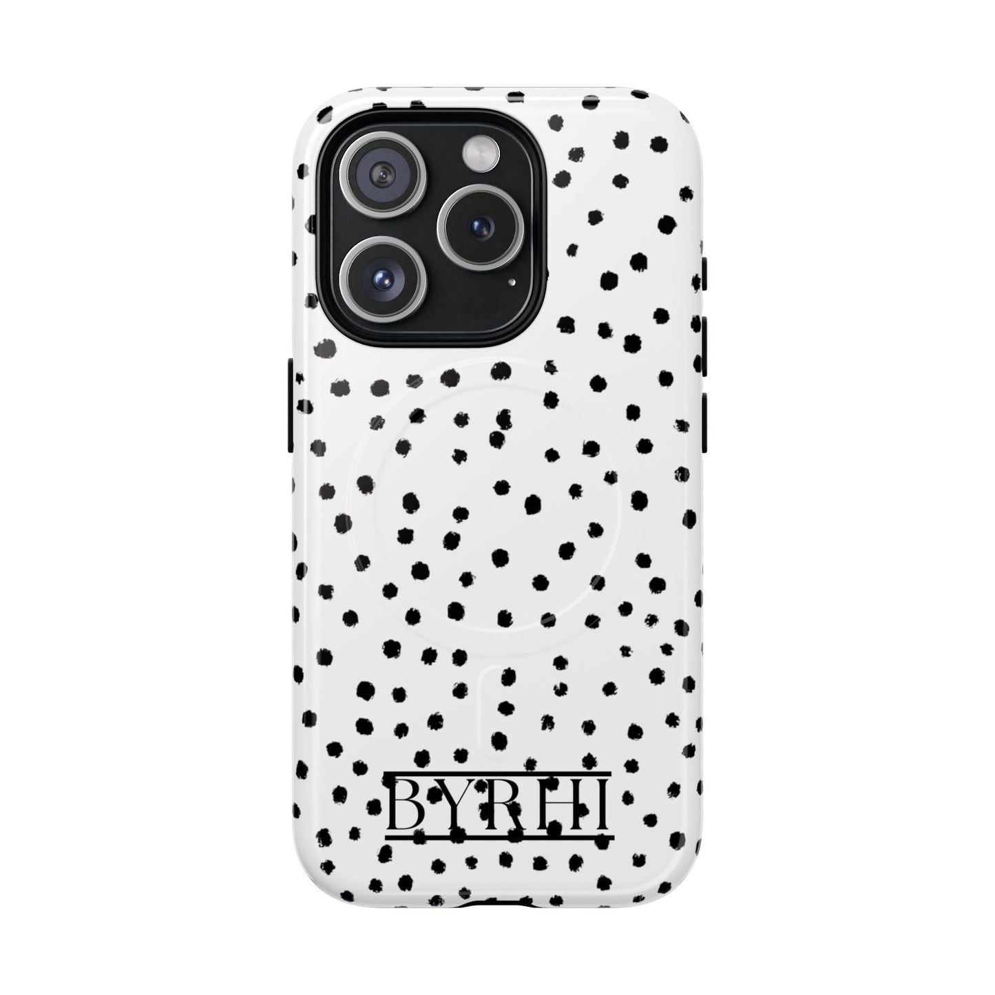 White Polka DotTough Phone Case | Stylish & Durable Protection