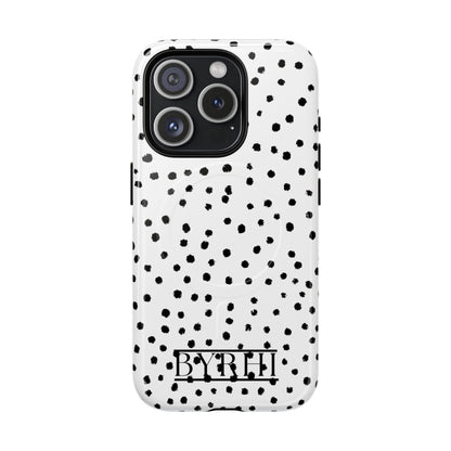 White Polka DotTough Phone Case | Stylish & Durable Protection