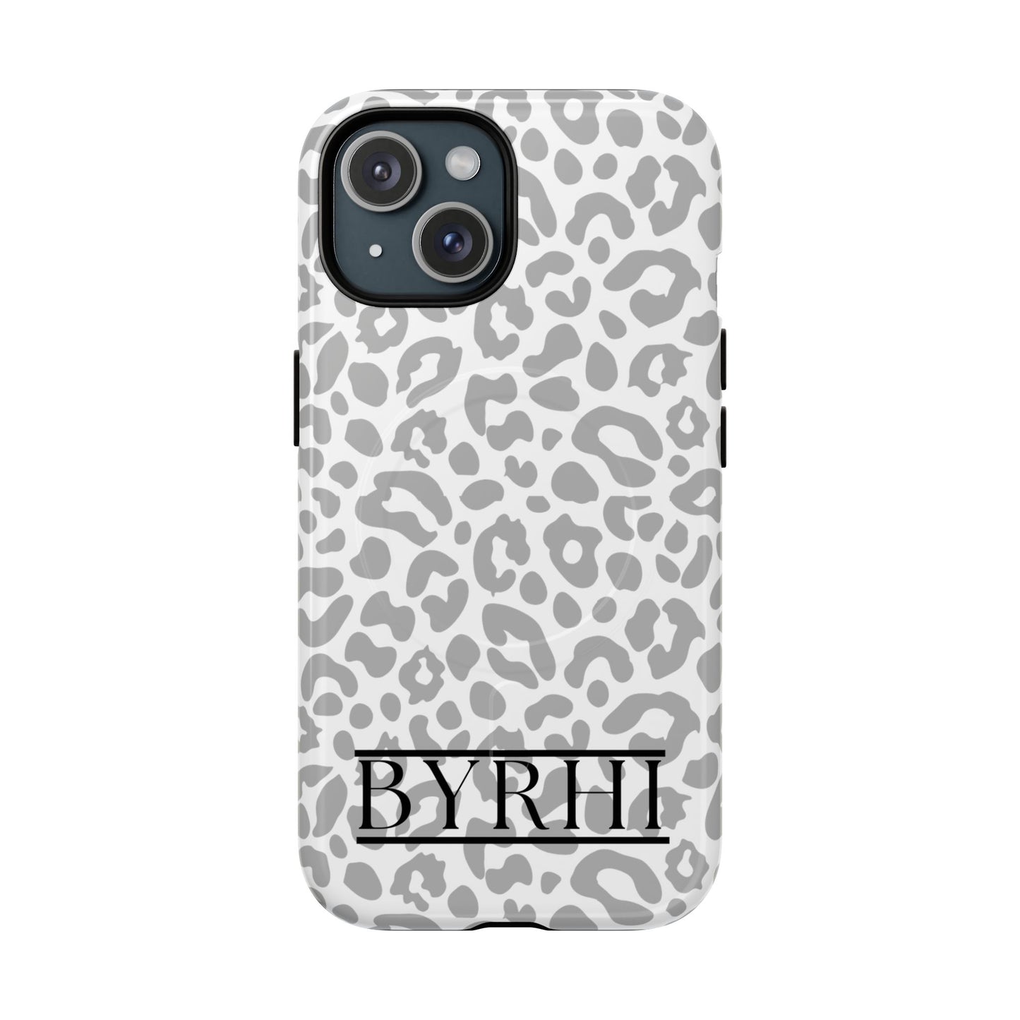 Grey Leopard Tough Phone Case | Stylish & Durable Protection