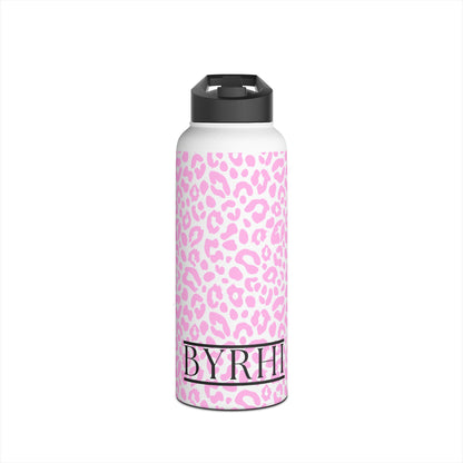 Pink Leopard Print | Stainless Steel Water Bottle