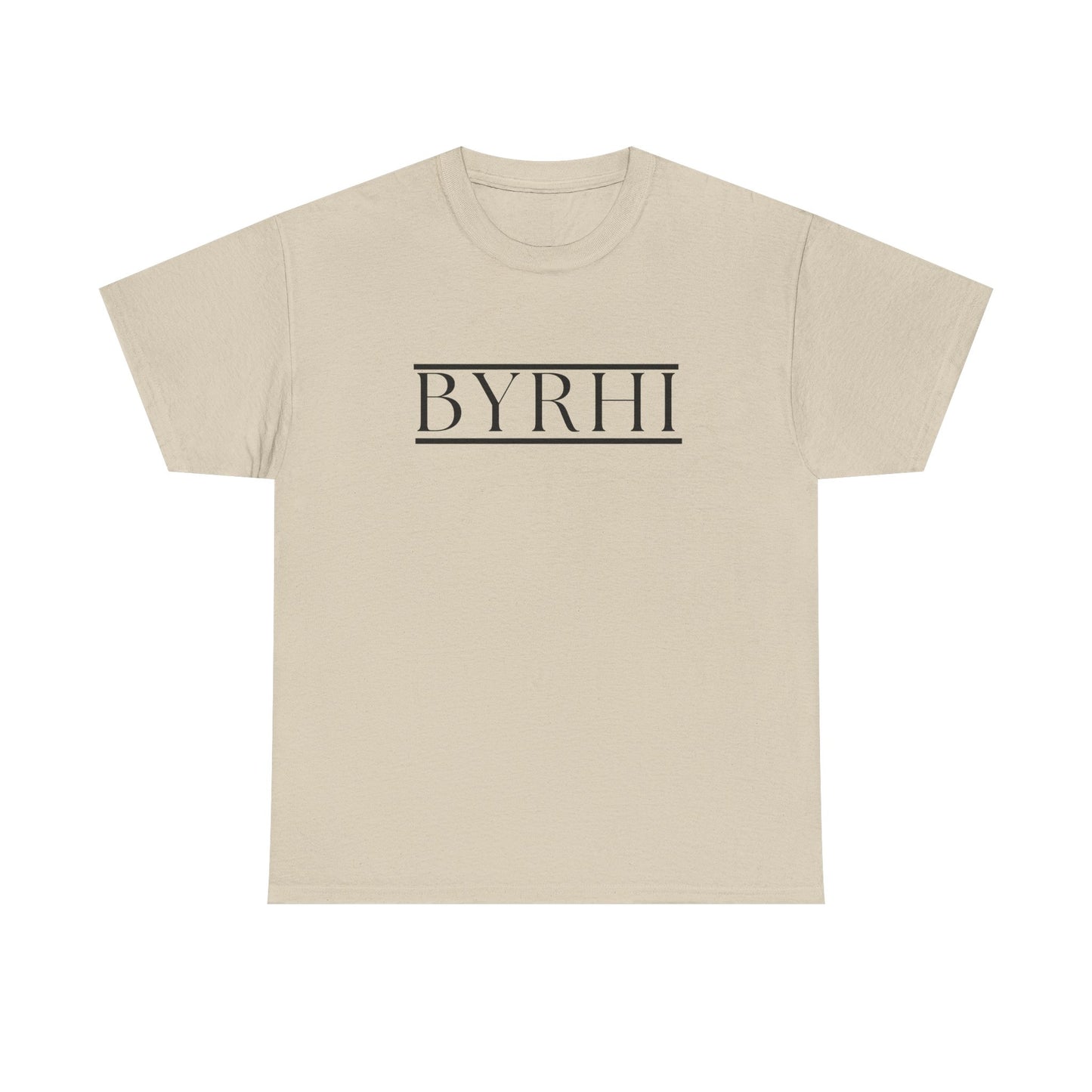 Minimalist Unisex Heavy Cotton Tee - Stylish BYRHI Graphic Shirt