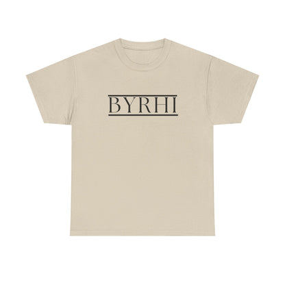 Minimalist Unisex Heavy Cotton Tee - Stylish BYRHI Graphic Shirt