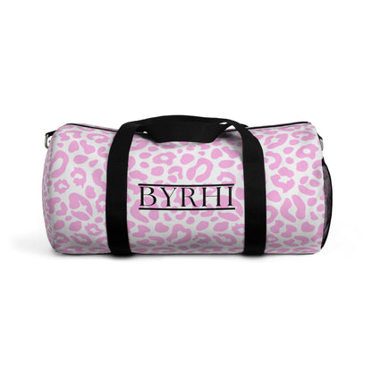 Stylish Pink Leopard Print Duffel Bag
