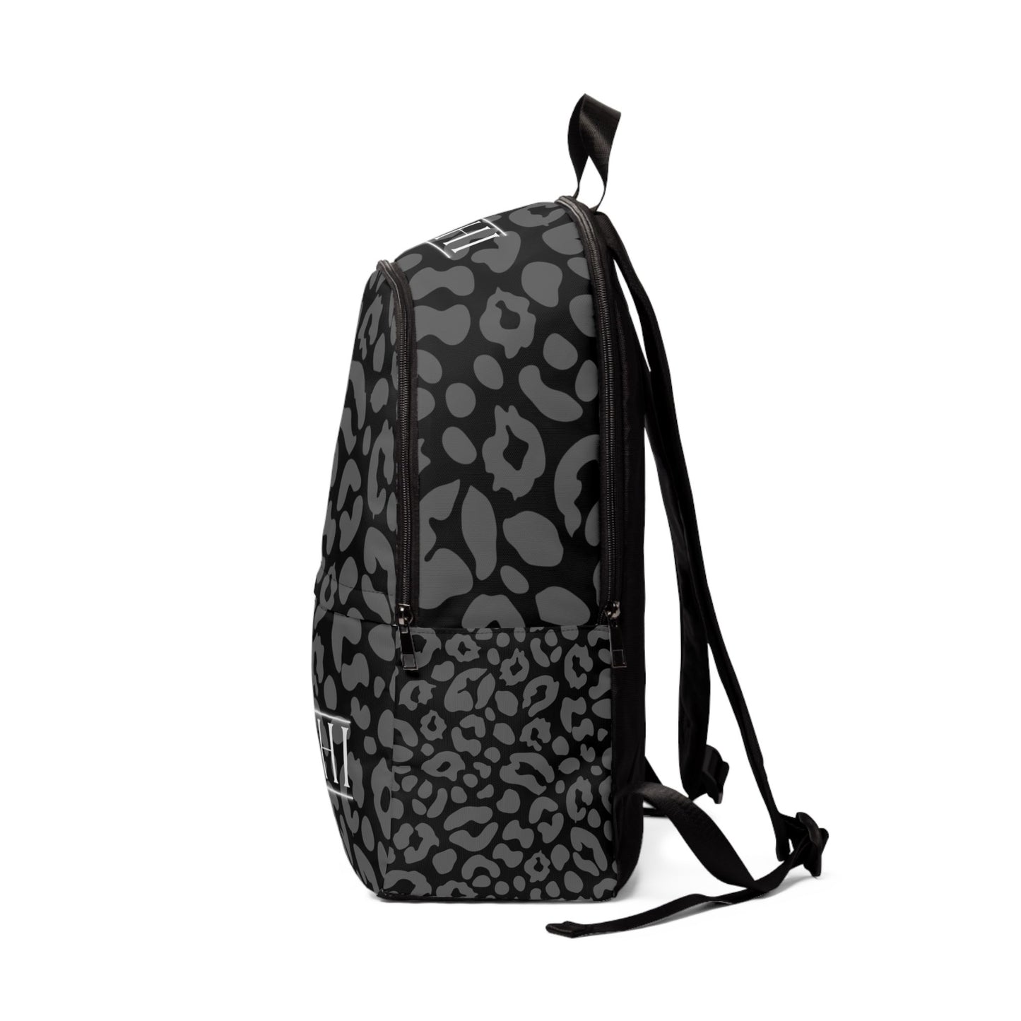 Grey Leopard Print Backpack - Stylish Travel Bag