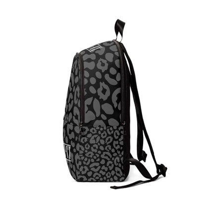 Grey Leopard Print Backpack - Stylish Travel Bag