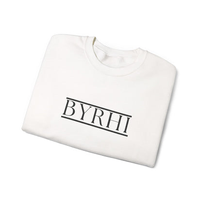 EMBROIDED Cozy Unisex Crewneck Sweatshirt with BYRHI Design | Perfect Gift for Friends, Casual Wear, Everyday Comfort, Fall Layering, Holiday Apparel