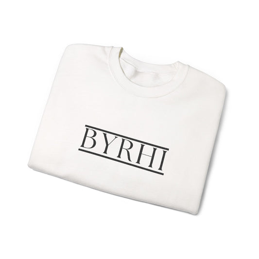 EMBROIDED Cozy Unisex Crewneck Sweatshirt with BYRHI Design | Perfect Gift for Friends, Casual Wear, Everyday Comfort, Fall Layering, Holiday Apparel