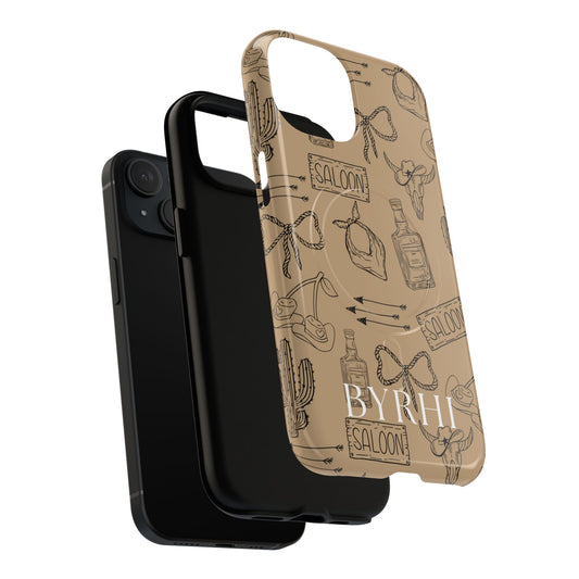 Western Print Tough Phone Case | Stylish & Durable Protection