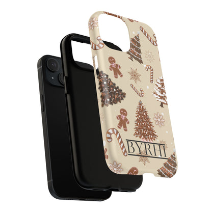 Brown Christmas Tough Phone Case | Stylish & Durable Protection