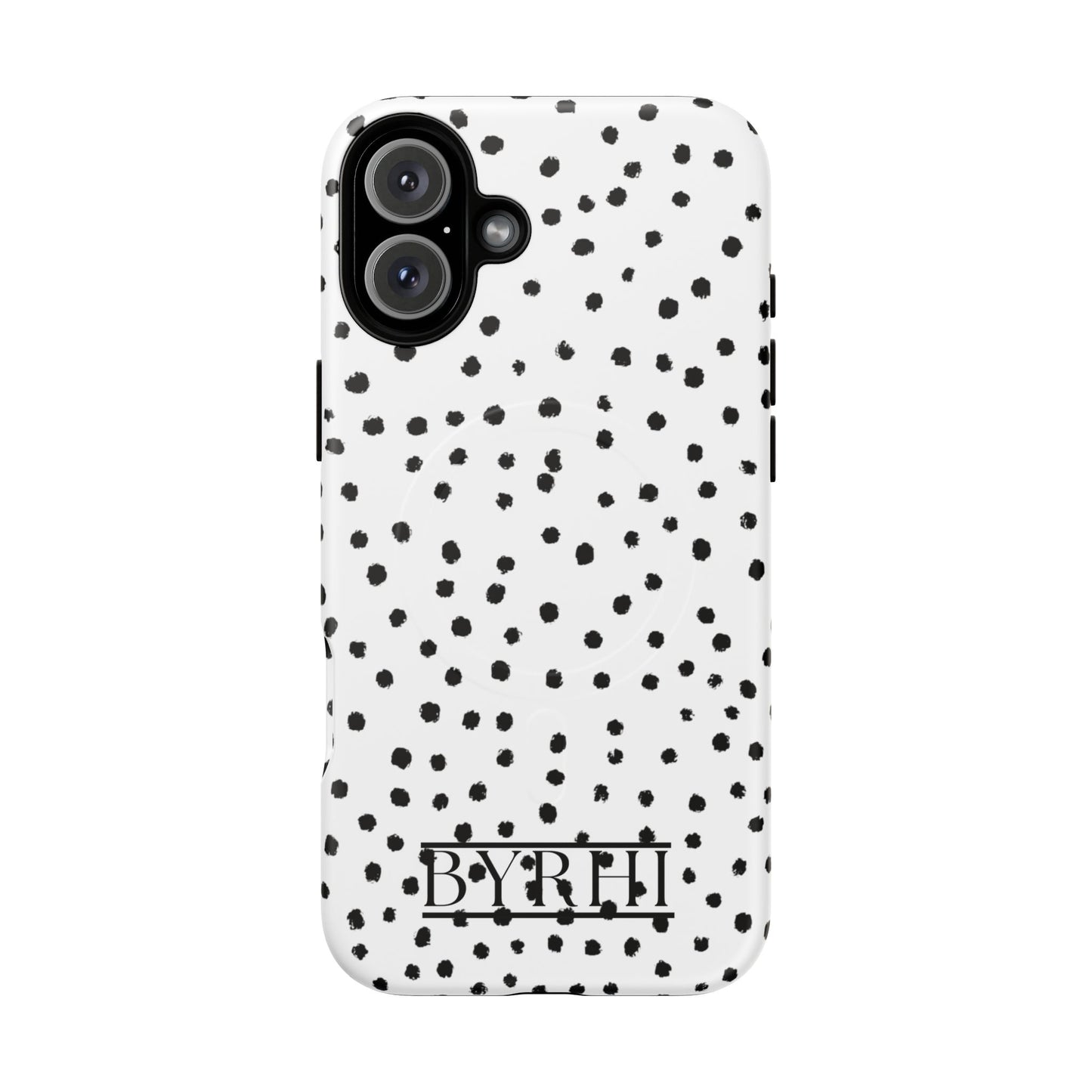 White Polka DotTough Phone Case | Stylish & Durable Protection