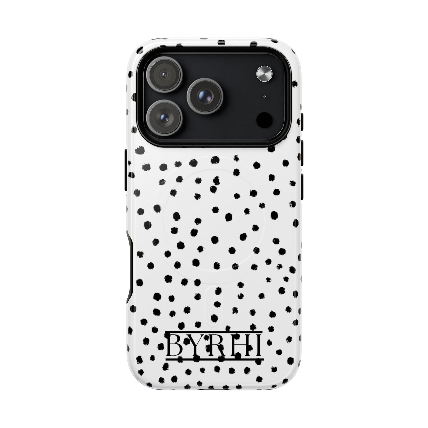 White Polka DotTough Phone Case | Stylish & Durable Protection