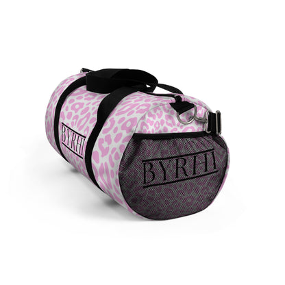 Stylish Pink Leopard Print Duffel Bag